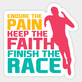 Finish the Race Men - Motivational Sticker